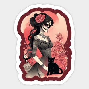 Catrina Cat Sticker